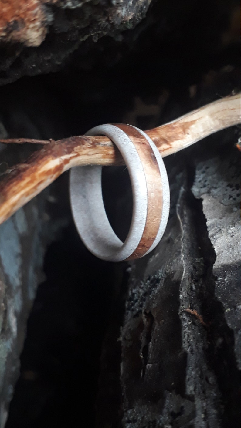 Elk Antler Ring Deer Antler And Wood Ring Elk Antler Ring With A Wooden Stripe