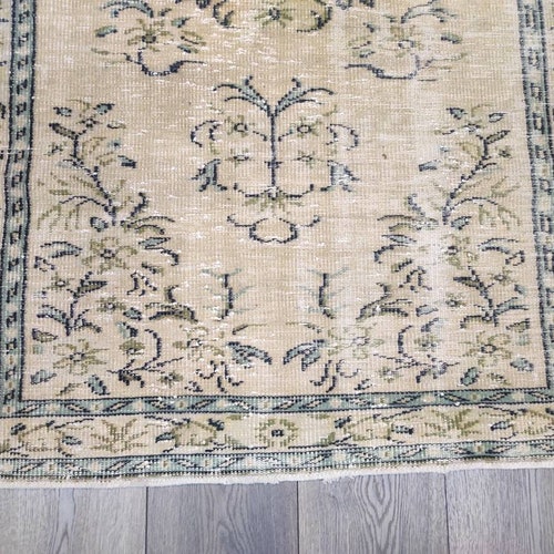 Boho Decorative Rug, Turkish Area shops Rug, Green Turkish Rug, Vintage Turkish Rug, Handmade Rug, Antique Turkish Rug, Home Desing, 4.1 x 6.7 ft