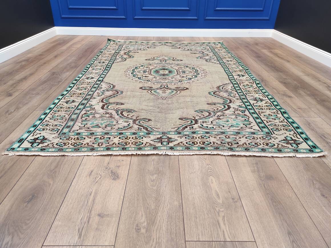 Grüner Teppich Türkischer Teppich Großer Oushak Teppich | Etsy