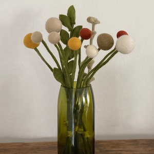 12 felt flowers DESERT SAND natural colors bouquet - flowers made of felt - bouquet - fair trade - handmade