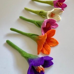 colorful felt flowers "Star" - flowers made of felt - felt flowers - handmade