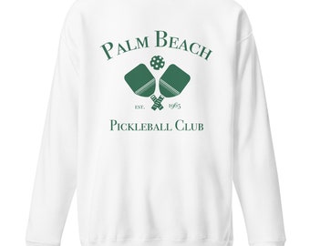 Classic Palm Beach Pickleball Club Crewneck Sweatshirt, Gift for Grandparent, Loungewear, Pickleball Player Gift, Pickleball Lover Shirt