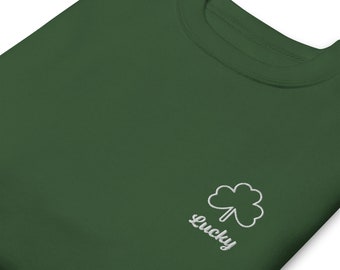 St. Patrick's Day "Lucky" Unisex Premium Green Sweatshirt