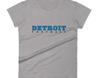 Women's Detroit Football short sleeve t-shirt, Lions Football, Women's Football Clothing, Detroit Lions Apparel, Women's Lions Shirt, NFL