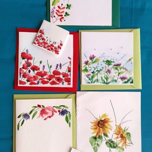 Faire-part mariage aquarelles fleurs et végétaux
