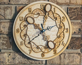 3D 3 Spells Enchanted Wizarding Family Wall Clock with 3 Magical Hands for Cherished Moments