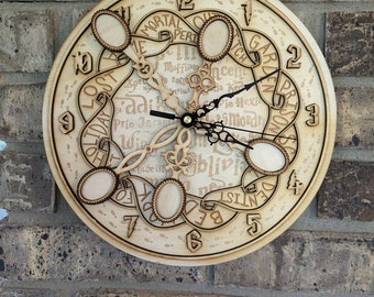 3D 5 Spells Enchanted Wizarding Family Wall Clock with 5 Magical Hands for Cherished Moments