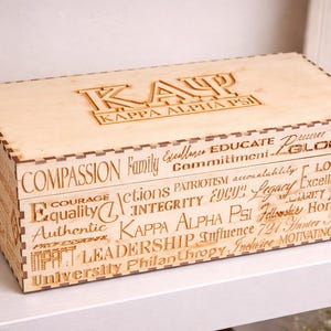 Kappa Alpha Psi Keepsake Box | Engraved Wooden Fraternity Gift