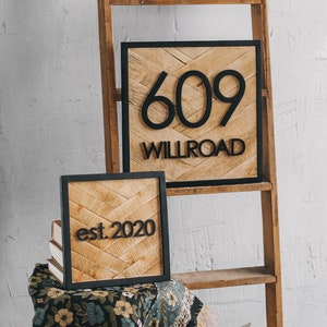 Established sign, house year sign, house warming gift, house number sign