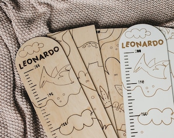 Tabla de crecimiento de dinosaurios para niños: Regla de altura personalizada