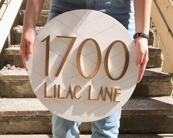 Custom 3D House Number Sign: Wooden Address Plaque