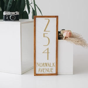 Vertical house number, house number sign, house number plaque, vertical address plaque, house numbers contemporary, outdoor house sign