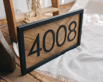 Horizontal house address sign, New home gift, Family gift, Housewarming gift, Grandma gift