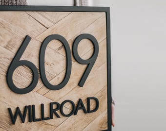 Address Sign for House: House Numbers Plaque