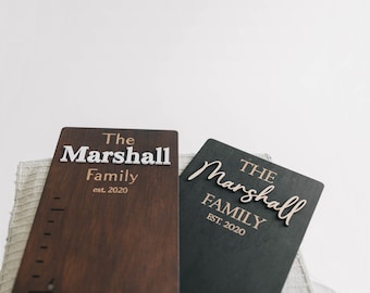 Tabla de crecimiento de madera personalizada: regla de altura familiar, para montar en la pared