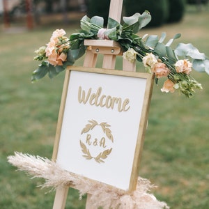 Garden Wedding Sign Custom Decor Purple Sign Lavender Wedding Signage Sunflower Photo Booth Greenery Elegant Entrance Gift Table Sign image 10