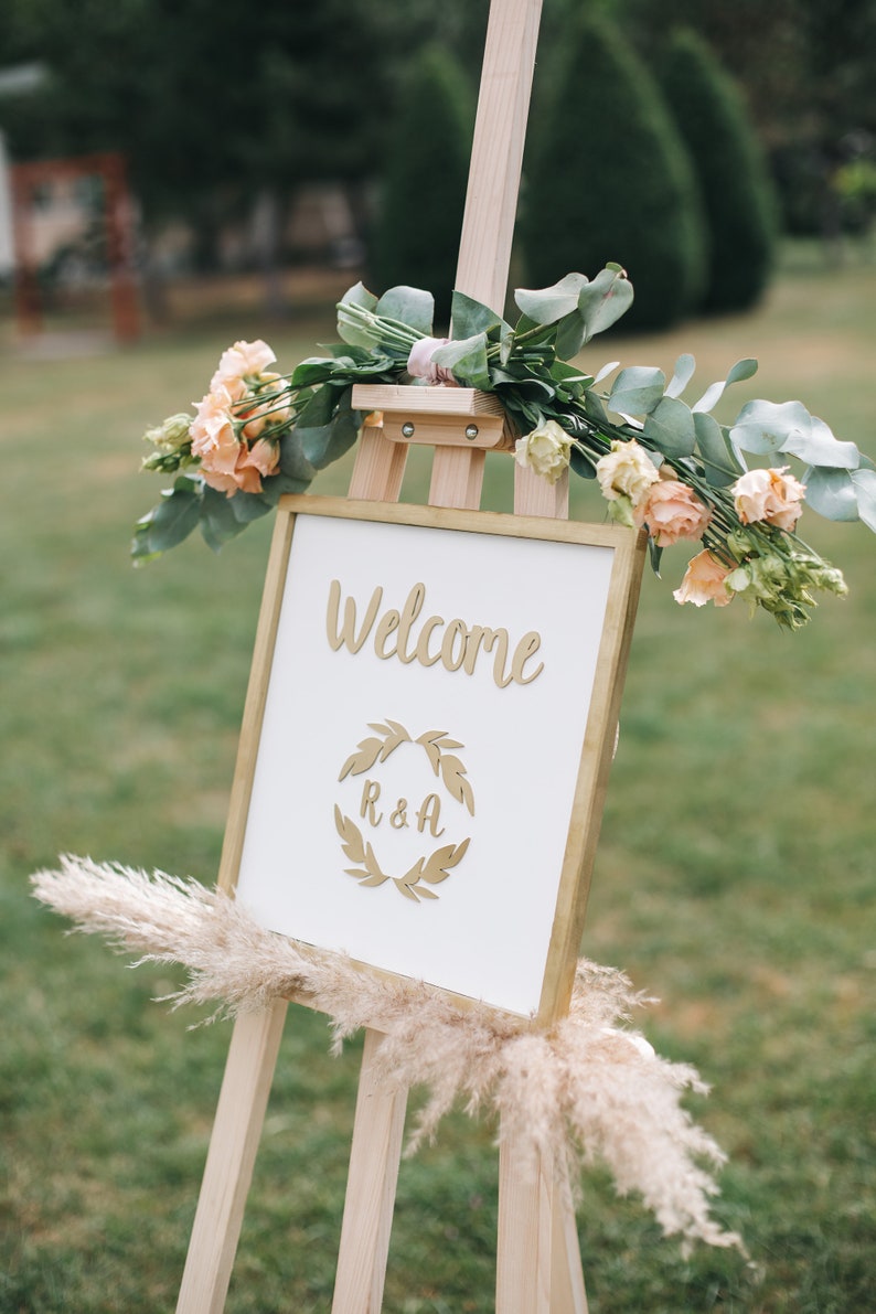 Garden Wedding Sign Custom Decor Purple Sign Lavender Wedding Signage Sunflower Photo Booth Greenery Elegant Entrance Gift Table Sign image 10