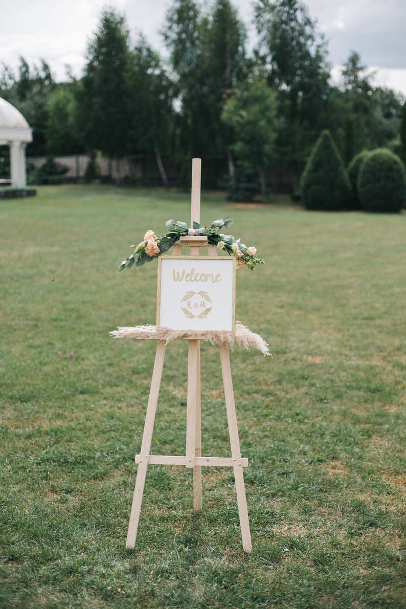 Garden Wedding Sign Custom Decor Purple Sign Lavender Wedding Signage Sunflower Photo Booth Greenery Elegant Entrance Gift Table Sign image 9