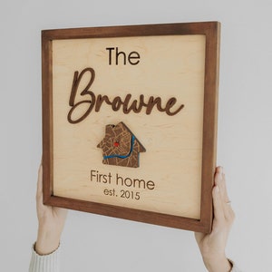 Our first home gift map, home decor, new home gift, housewarming gift
