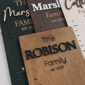 Messlatte für Kind Maß, Messlatte für Familie, Messlatte Holz personalisiert