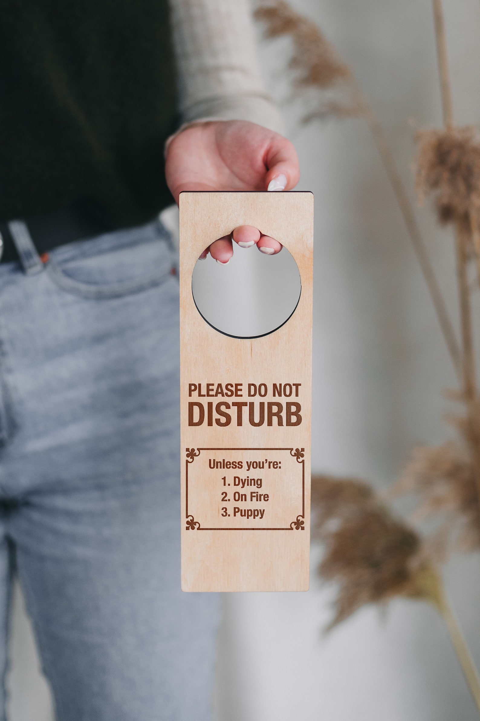 Personalised Door Hanger Do Not Disturb Door Sign Hanger Etsy