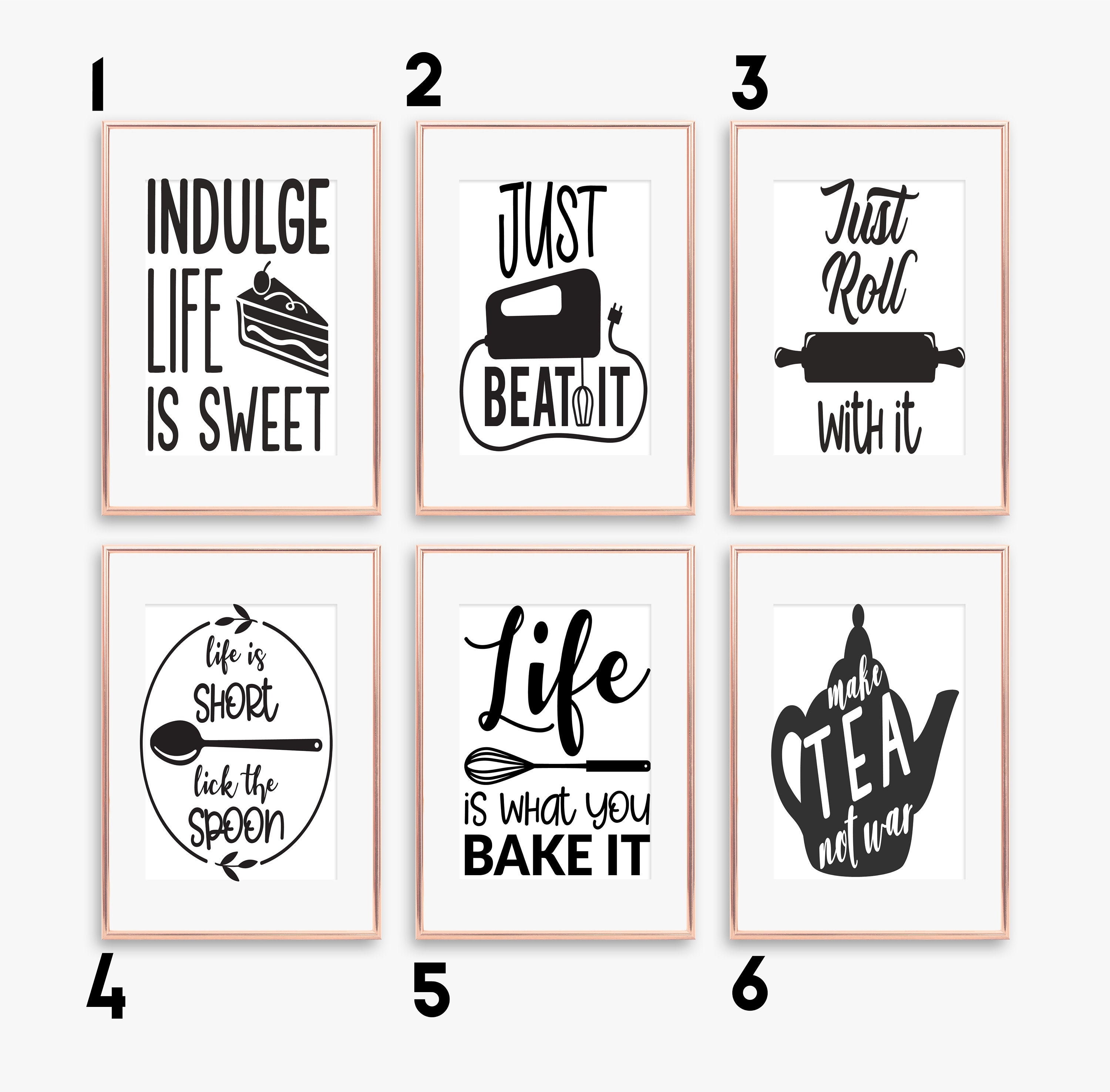 Funny Kitchen Quotes, Kitchen Prints, Kitchen Decor- A5, A4 A3 Prints  Kitchen Decor