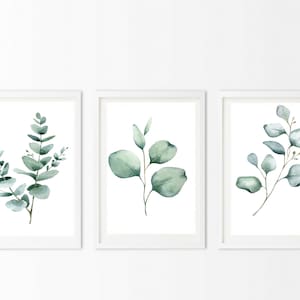 Set of 3 eucalyptus prints - A5 A4 A3