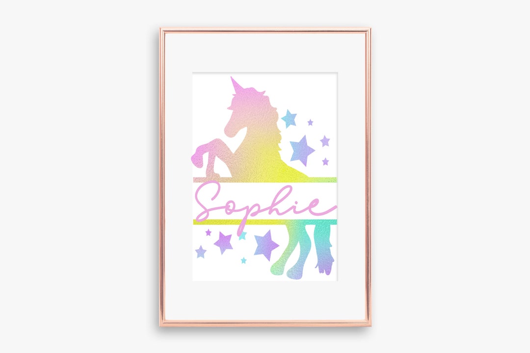 Personalised Unicorn Print A5, A4, A3 - Etsy