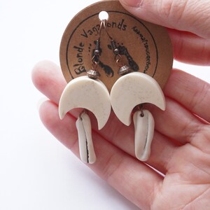 Pendientes Boho / Pendientes de hueso / Joyería de boda / Pendientes de hueso cuelgan / Pendientes de boda Boho / Joyería de boda Boho / Pendientes Boho