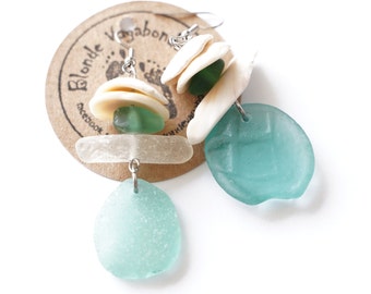 RARE Blue Sea Glass Earrings | Seaglass Earrings | Dangle Earrings | Blue Sea Glass Earrings | Aqua Sea Glass Earrings | Sea Glass Jewelry