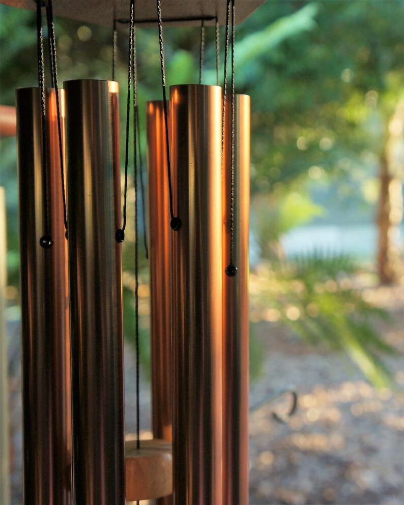 Personalized Memorial Sympathy wind chime Valentines GOLD Etsy