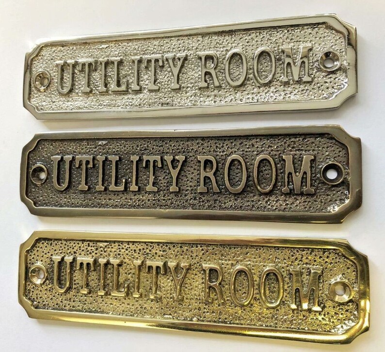 Cast brass Custom Door Sign Plaque solid brass Vintage Etsy