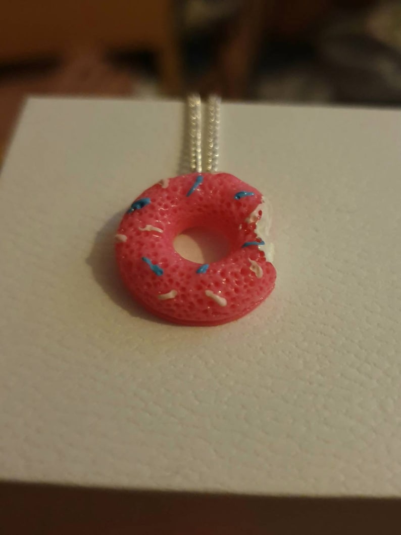 Doughnut necklace Cute Different Pretty Food.