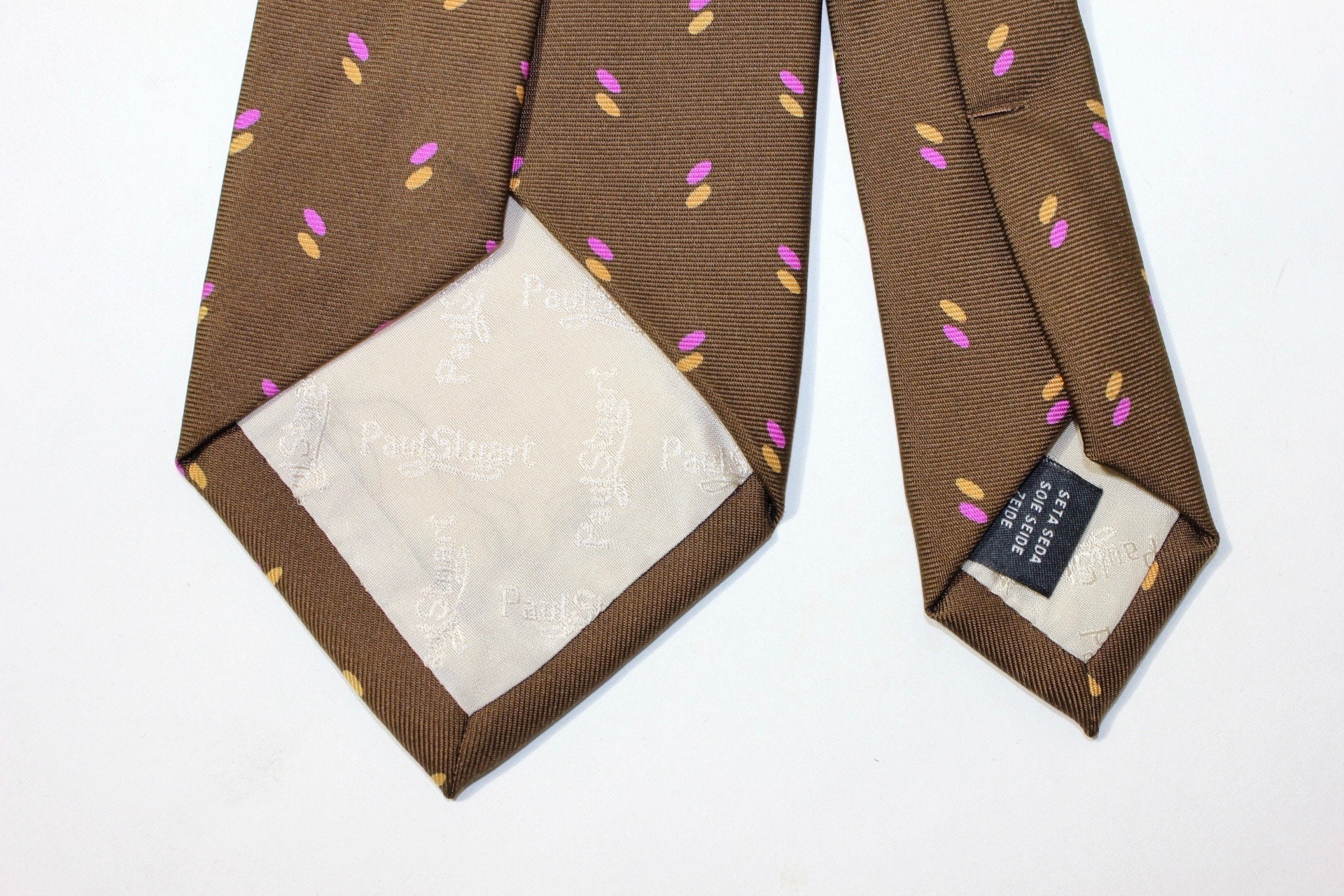 Lot De 5 Cravates En Soie Vintage – Années 60 à 80 – Multicolore Occasion