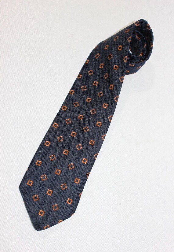 New Classic Polka Dot Brown Blue JACQUARD WOVEN 100% Silk Men's Necktie Tie