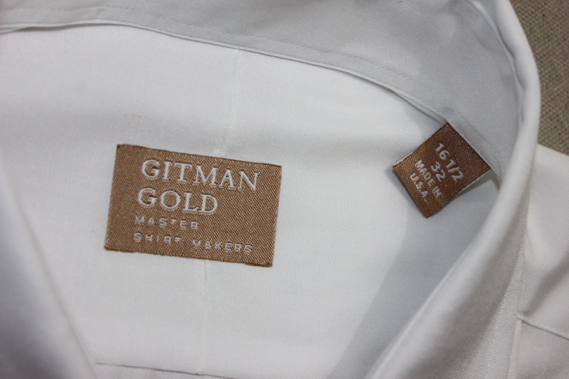 gitman gold dress shirts Gitman Bros. Button Down Oxford Blue Stripe Dress Shirt 15.5 / 36