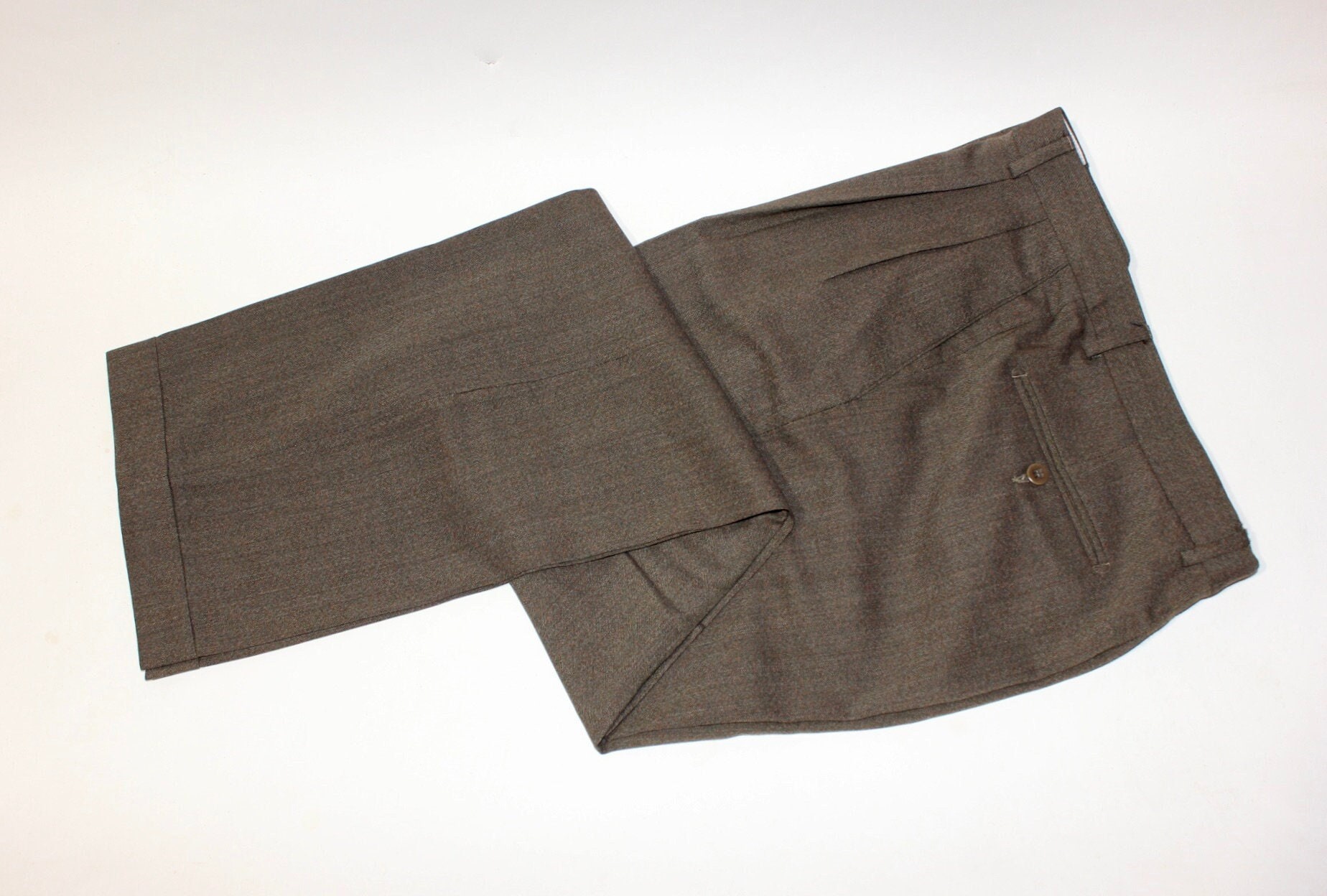 Zanella Men's Devon Wool Micro-Check Flat-Front Pants
