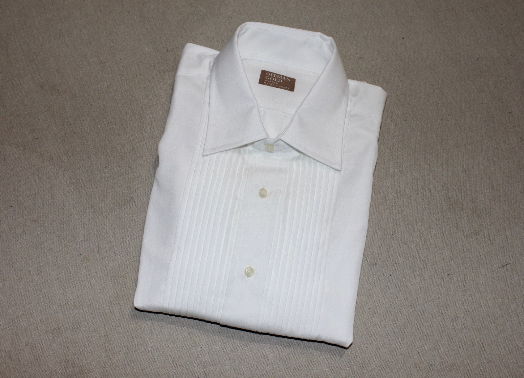 gitman gold dress shirts Gitman Vintage x Frans Boone 120/2 High Count Poplin Stripe