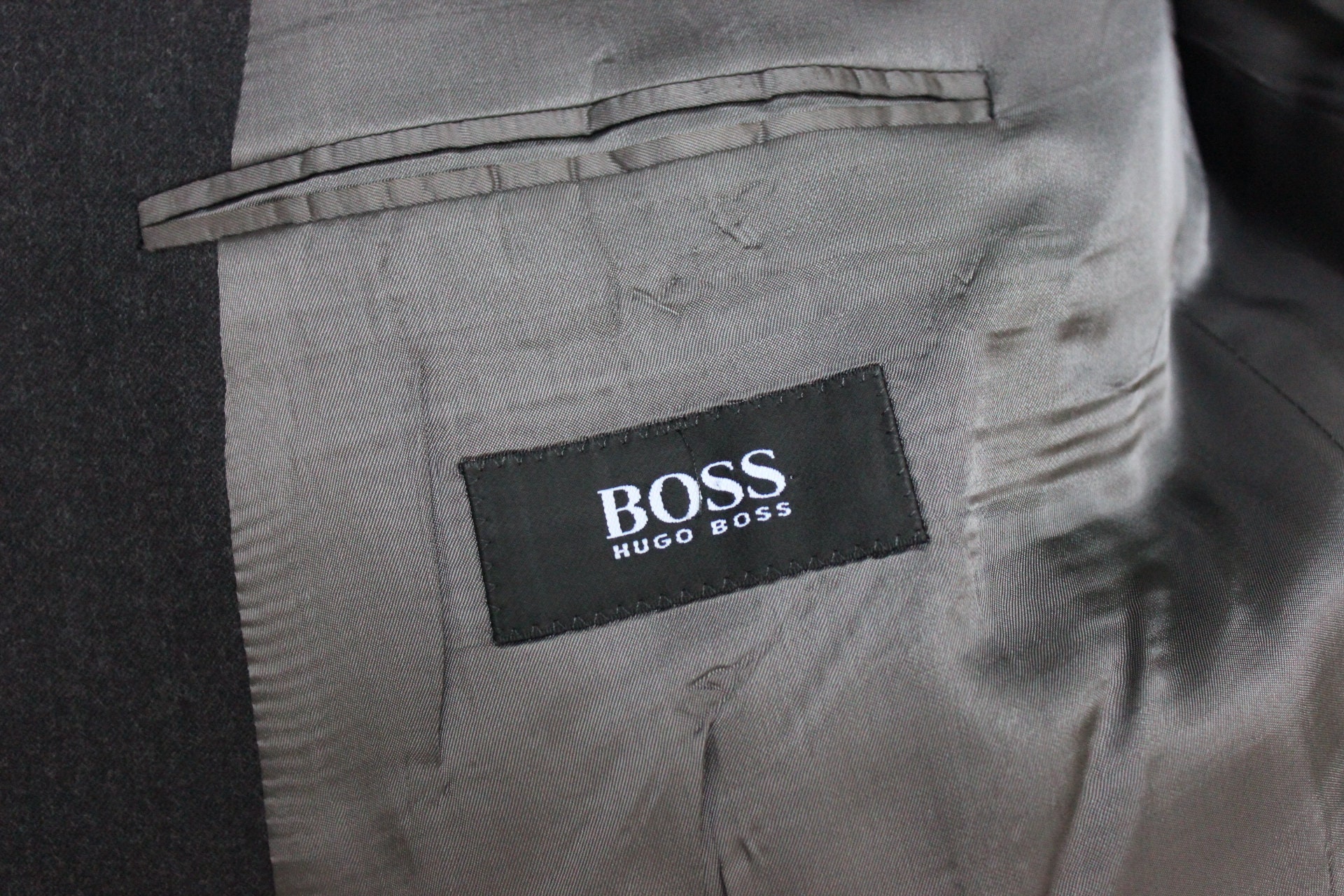 Vintage 80's - 90's -hugo Boss- Men's Double Breasted Suit Coat