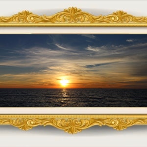 Naples FL Beach Panorama Photograph, Sunset Wall Art, Coastal Home Decor, Photography Print, Gift for Ocean Lovers