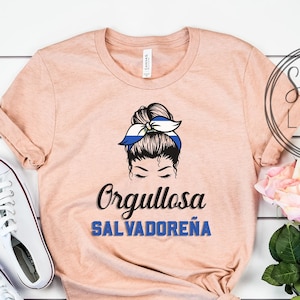 Salvadoreña Shirt,El Salvador Latina Tshirt, El Salvador Spanish T-shirt, Gifts for Women's Tee