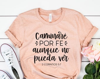 Latina Spanish Tshirt Christian, Bible Inspirational Latina Mexican T-shirts, Faith Shirt