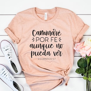 Latina Spanish Tshirt Christian, Bible Inspirational Latina Mexican T-shirts, Faith Shirt