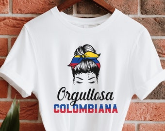 T-shirt Orgullosa Colombiana: Latina Pride, Colombia-cadeau