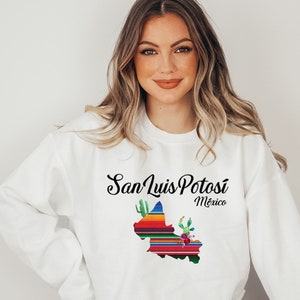 San Luis Potosi Sweater, Mexico Sweater, Spanish Sweatshirt, Mexican Sweater,  Latina Sweatshirt, Gifts for Mexican Women, Spanish Sweater