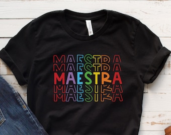 Camisa maestra, Profesora de español, Profesora bilingüe, Regalo de camisa de maestra, Camiseta de maestra, Regalo de maestra, Camiseta de agradecimiento de maestra