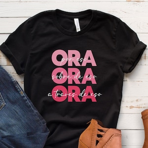Spanish Shirt Christian, Bible Latina Mexican T-shirts, Religious Spanish Women&#39;s T-shirt Gif, Camisas en Espanol