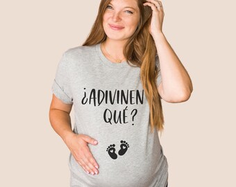 Schwangerschaftsshirt Spanisch, Baby Ankündigung Shirt, Werden Mama Shirt, Anuncio Embarazo Espanol, Spanisch Camisas Geschenk, Spanisch Frau Shirt