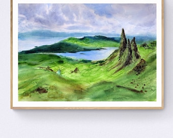 Scottish Highlands print digital download Isle of Skye print Scottish Highlands wall art downloadable art Scotland landscape wall art prints