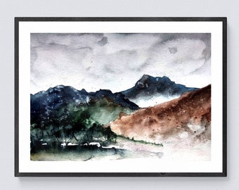 Skandinavische Wand Kunst Druck Nordische Wand Kunst Druckt digitaler Download Nordische Landschaft Druck herunterladbare Skandinavische Kunst Moody Wandkunst